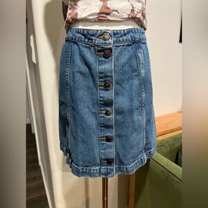 Y2K Candie's Blue Button-Up Mini Skirt